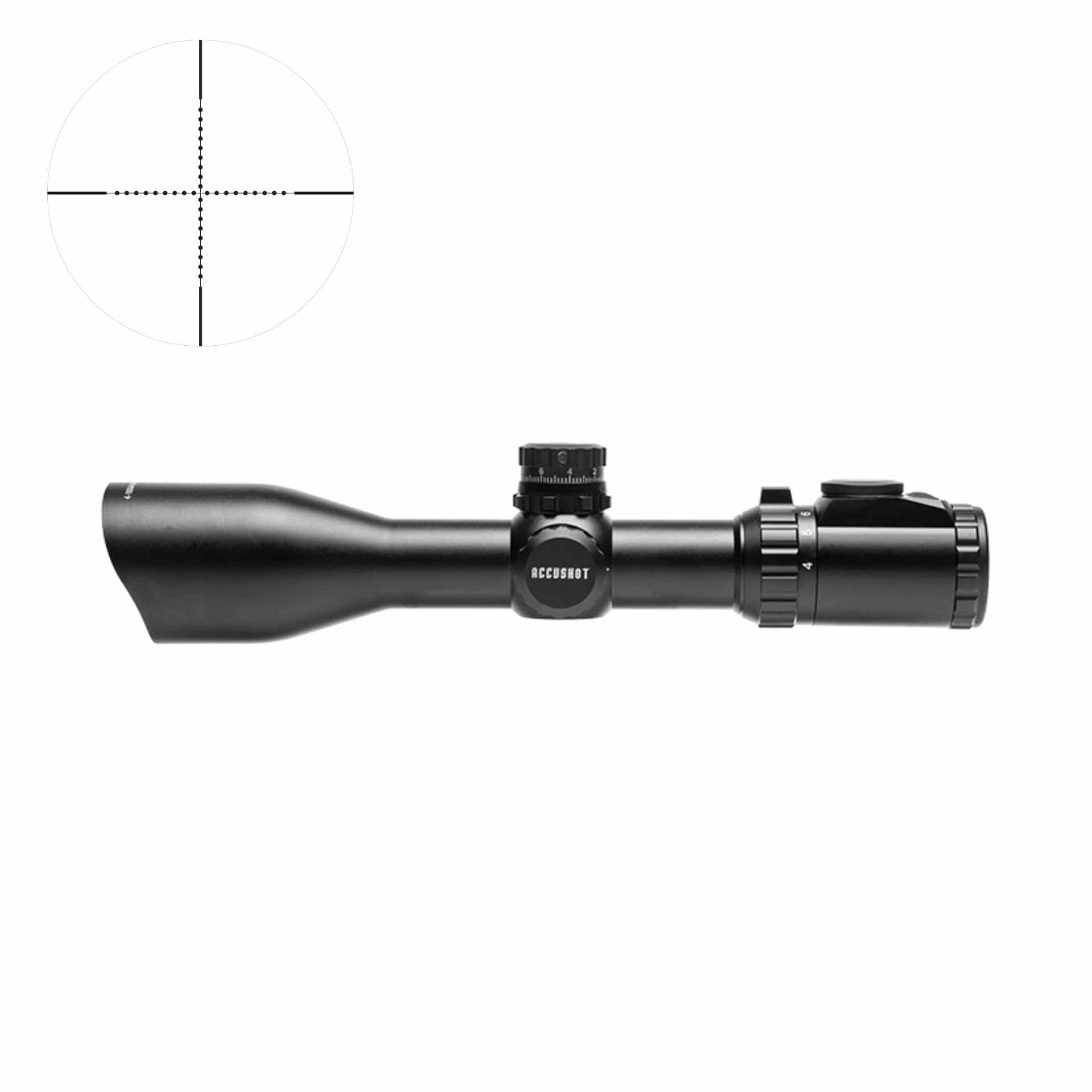 UTG 4-16X44 30mm Compact Scope, AO, 36-color Mil-dot, Rings