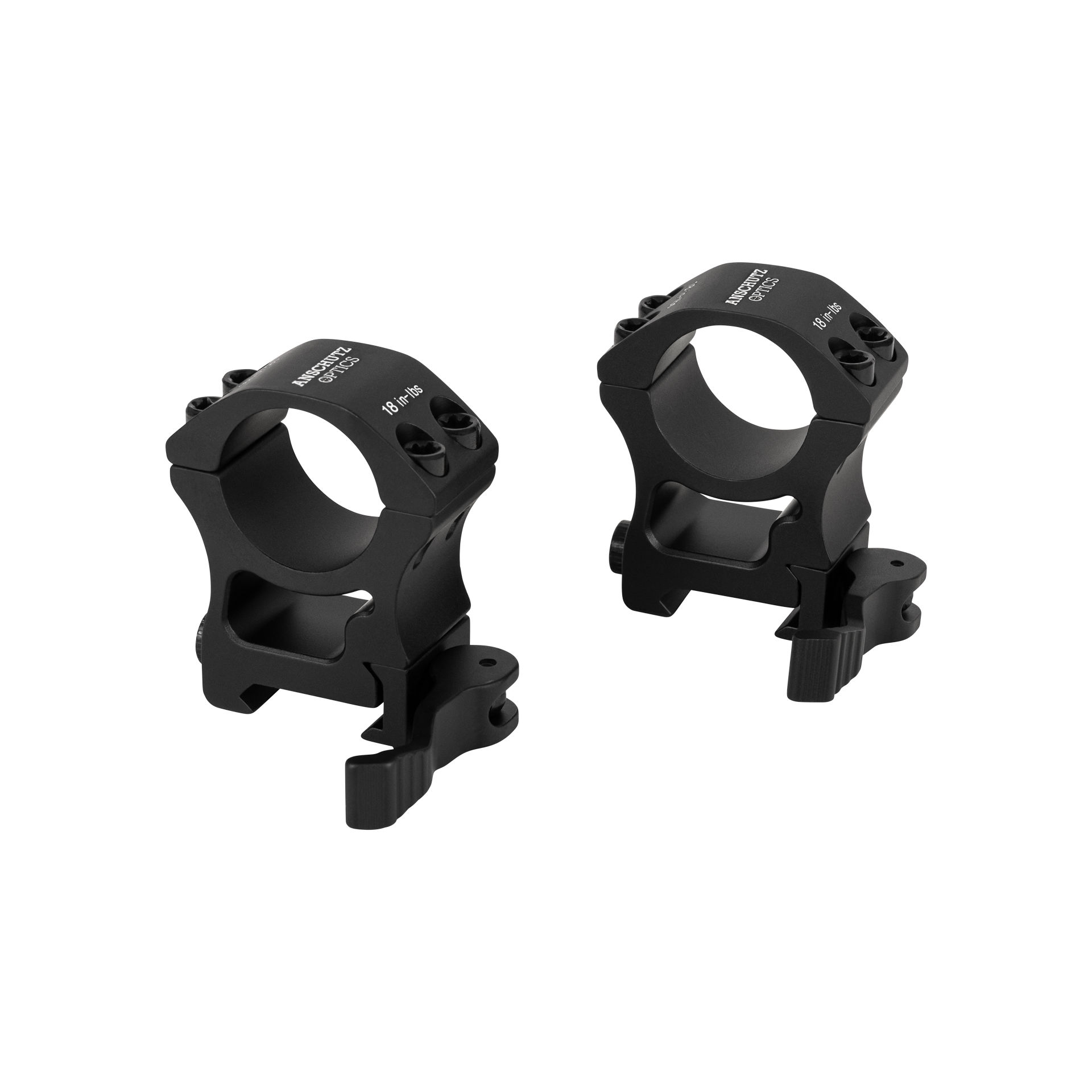 Anschütz Optics Ringmontage, 1", High, Weaver/Picatinny, QR, zweiteilig - 63612