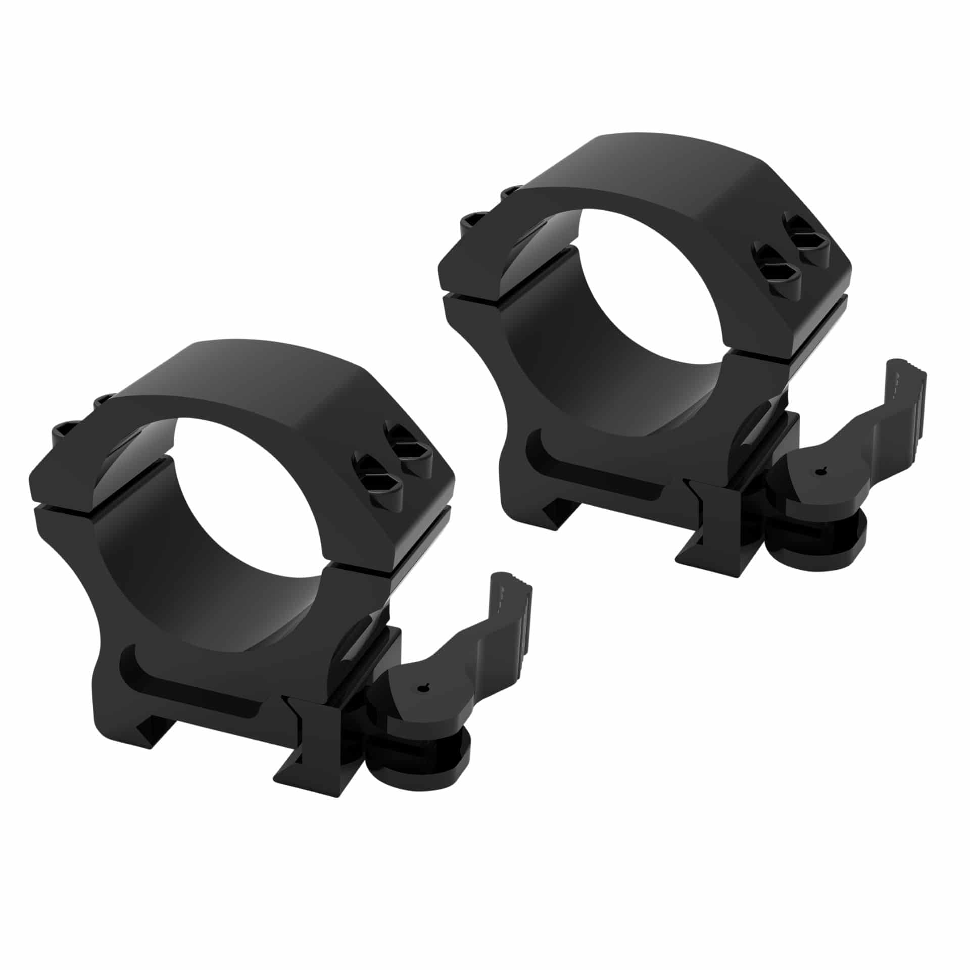 Anschütz Optics Ringmontage, 30mm, Low, Weaver/Picatinny, QR, zweiteilig - 63510