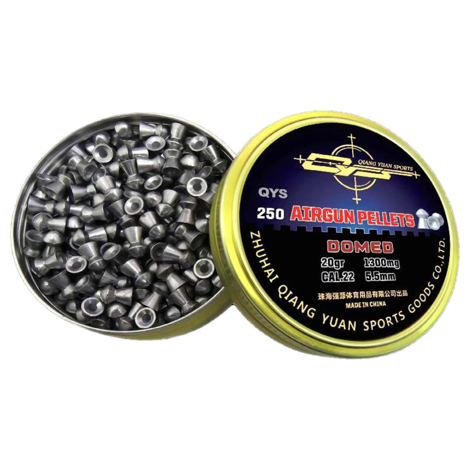 Qiang Yuan Domed Diabolos - 5,5mm, 20gr, 1300mg - 250Stk